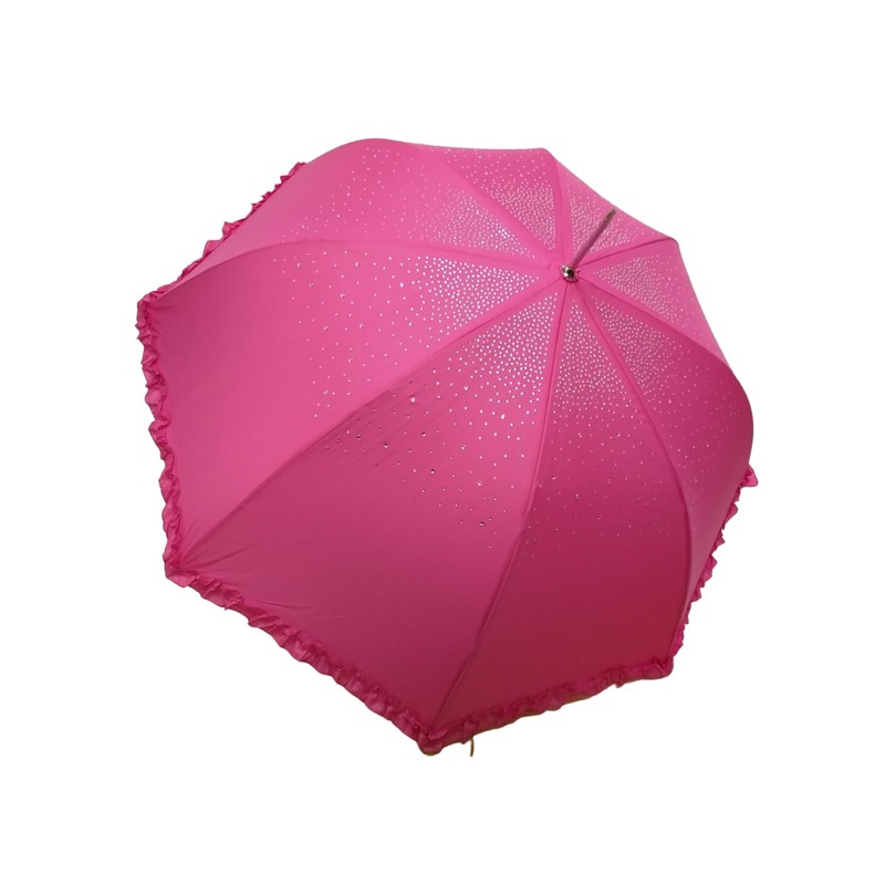 Superbia Sparkle Diamond Frill Fancy Wedding Event Automatic Stick Umbrella
