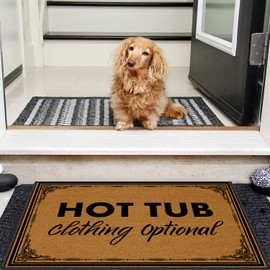 BinHang Indoor Welcome Mat, Door Mats Indoor Entrance Fabric Hot Tub Clothing Optional Traps Sand and Dirt Well (30"X18")