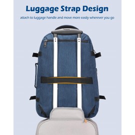 Hynes Eagle Travel Backpack 40L Flight Approved Carry on Backpack Men Large Cabin Weekender Laptop Backpack Women 15.6 inches Blue 2024