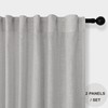 Pitalk - Cortina transparente de lino gris para cocina, 52