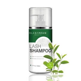 ISLA & FONTANE Lash Shampoo Bulk – Multi-Scent Series – 17 fl oz / 500ml | Gentle Eyelash Cleanser for Lash Extensions | Non-Irritating | Professional Lash Bath Foam For Salon And Home Use (Tea Tree)