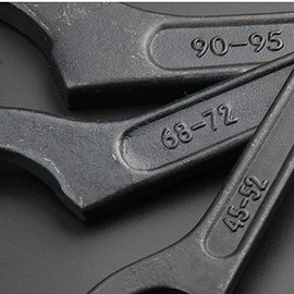 Spanner Repair Tool C-Shape 45-95mm Hook Wrench Motorcycle Bike Steering Suspension (68-72mm)