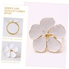 Mikinona 6pcs Napkin Rings Set Flower Napkin Holders for Wedding