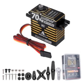 HobbyPark Waterproof 966oz-in 70KG Servo High Torque Servo Brushless Motor 8.4V HV Servo Metal Gear RC Servo Programmable for 1/8 1/10 1/12 RC Crawler RC Truck RC Car Buggy Robotic Control Angle 180°