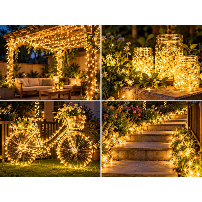 Solar String Lights for Outdoor Garden & Patio Decor –
