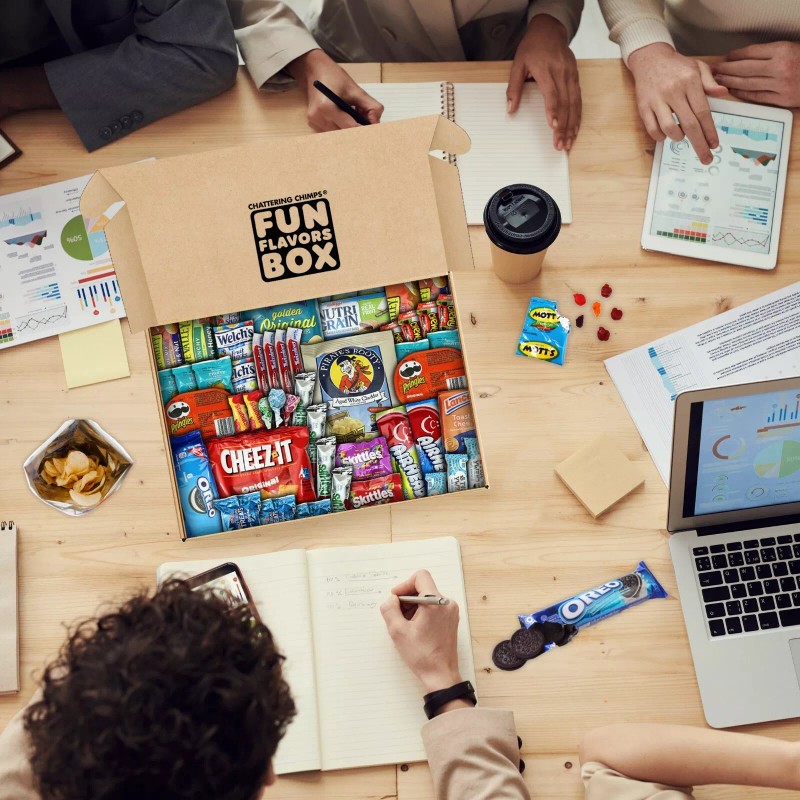 Fun Flavors Box Favorite Snack Box Cookies Candy Snack Circle