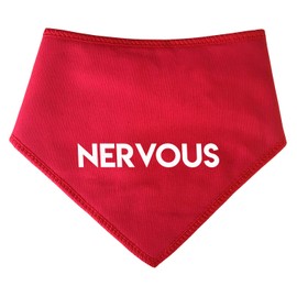 S3 NERVOUS Red Warning Alert Dog Bandana For Dogs With Anxiety & Social Behaviour Issues (Medium Dogs Dalmatians, Labrador & Staffies)