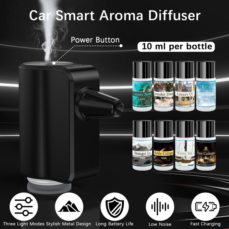 Car Air Freshener Diffuser, Smart Car Air Freshener with Three