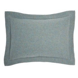 Pendleton EZ-C Standard Sham 20" x 26" - Decorative Cushion, Eco-Responsible Wool Pillowcase, Envelope Back Slipcover, Bedding Accessory - Shale Blue