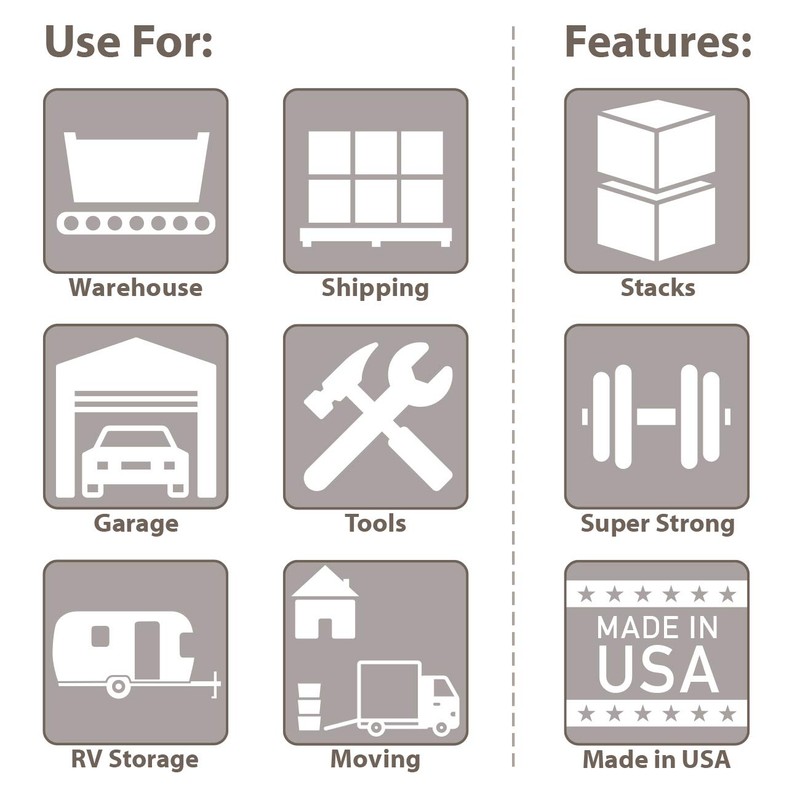 Akro-Mils 37682 Plastic Straight Wall Container Tote with Solid Sides