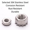 (100pcs M3) Kep Hex Head Lock Nuts Set, Carbon Steel