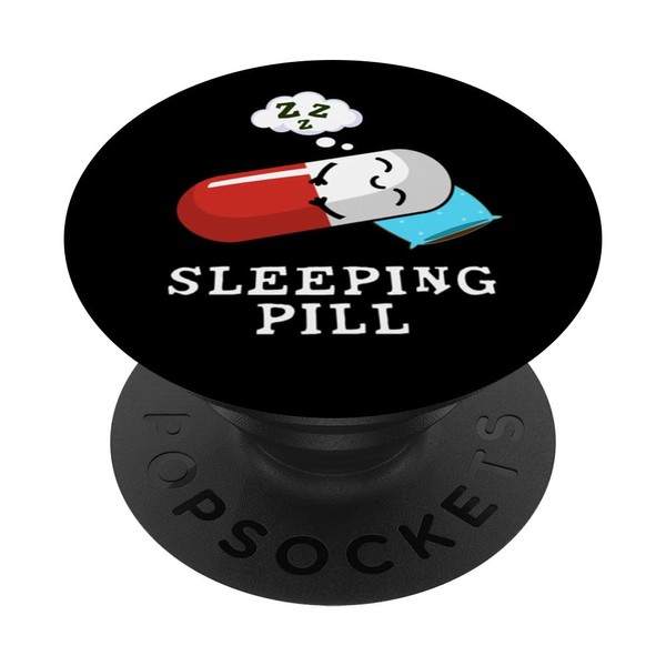 Lustiges Medizin-Wortspiel mit Schlaftablette PopSockets Klebender PopGrip