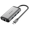 VENTION 0.15M Gray HDMI USB Type C Docking Station