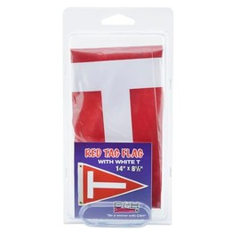 C&H Lures, Tag Flag, White T, 14 in x 8.5 in