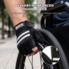 Aegend Wheelchair Gloves for Larger Hands, Anti-Slip & Durable Half-Finger