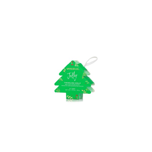 Spongellé Holiday Collection Body Wash Infused Buffer, Jolly (Twinkling Holly)