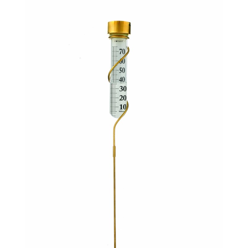 Conant VRG6LFB Vermont Grande View Rain Gauge (Living Finish Brass)