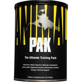 Universal Nutrition ANIMAL Pak Multivitamin Complex for Training with Vitamins, Minerals, L-Carnitine & Amino Acids, Enzymes Support Nutrient Supply & Immune System, 30 Units
