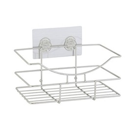 axentia Nizza Wall Shelf Stainless Steel in Silver, Bathroom Equipment, Bathroom Accessory with a Sticker for Attachment, Approx. 6 kg load capacity.