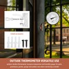 Foxyoo 4-Inch Outdoor Thermometer and Humidity Gauge, Window Thermometer for