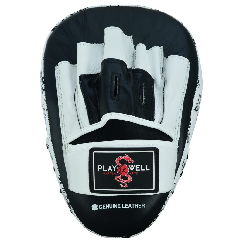 Playwell Premium Elite Ultra Light Logos Curved Leather Focus Pads