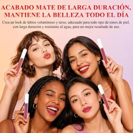 Brillo Labial 10PCS, Labial Mate Indeleble