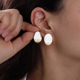 Aneneiceera Vintage Oval Disc Coin Stud Earrings Gold Irregular Coin Earrings Hammered Disc Earrings Minimalist Geometric Circle Earrings Jewelry for Women (Gold A)