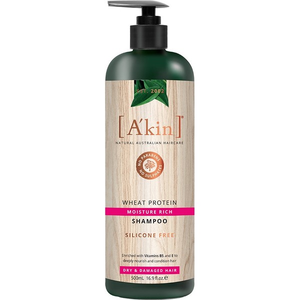 A'kin Shampoo For Dry & Damaged Hair Wheat Protein 500ml