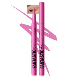 Matte Liquid Eyeliner Pen, Waterproof, Colourful Eyeliner Pen Lasts 24 Hours, Pigmented With Long-Lasting, Smudgeproof, Ultrapigmented, Quick Drying, Creates Defined Lines, Vegan-04 Pink