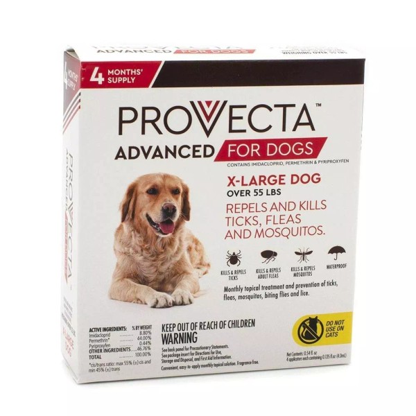 PROVECTA ADVANCED Flea & Tick Treatment for XL Dogs Over