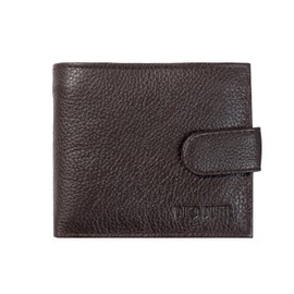 DUO DUFFEL Designer Mens Genuine Leather Wallet RFID Safe Contactless Card Blocking ID Protection (Brown)