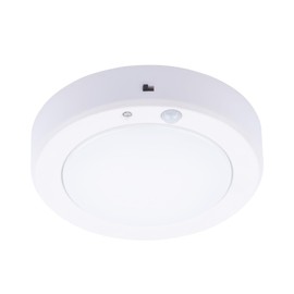 LIT-PaTH Battery Operated Motion Sensor LED Ceiling Light, 6.1inch Flush Mount Light Fixture 5000K, Wireless Motion Ceiling Lamp 150LM for Closet Hallway Laundry Stair, 1-Pack (Battery Not Included)