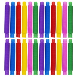 LOVETRENDS Set of Kids Sensory Tubes - Pack of 24 Bendy Pop Tubes in Bright Assorted Colours - Auditory Autism Fidget Toys for Kids