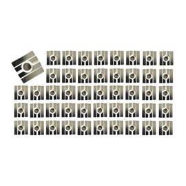 NELI Set of 50 slot nuts slot 8, M6 thread, T-groove, 30 x 30, sliding nut, hammer nut