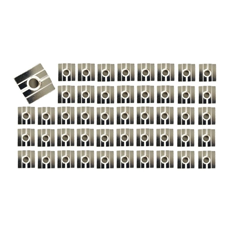 NELI Set of 50 slot nuts slot 8, M6 thread,