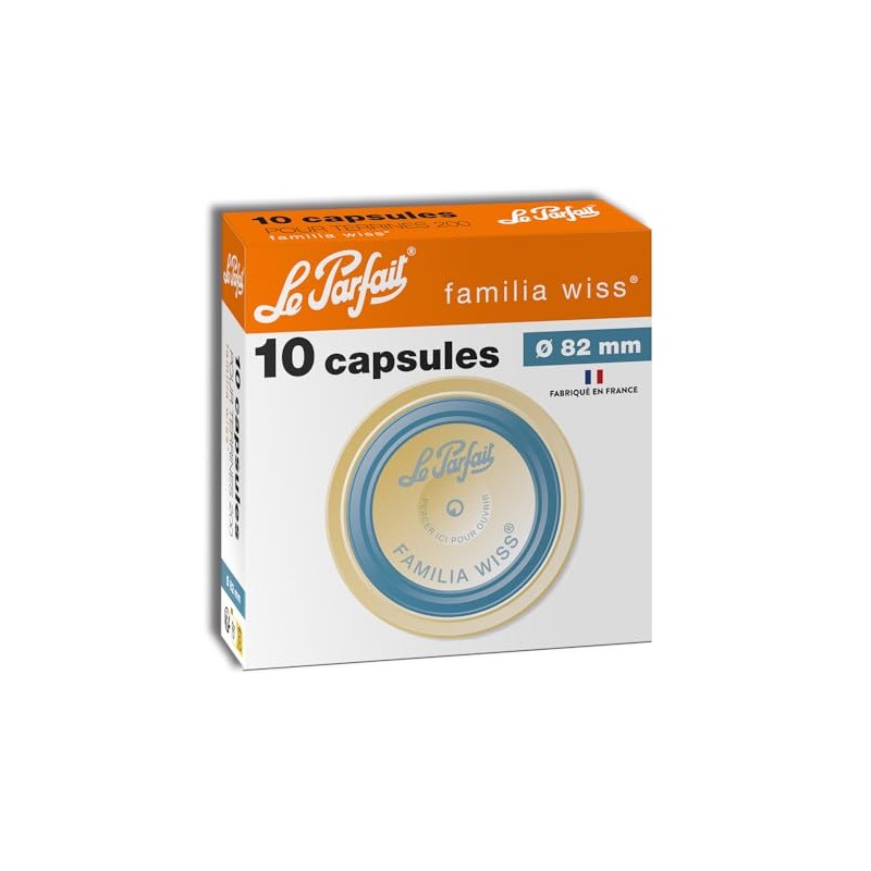 Box of 10 Capsules 82 mm Terrine Familia Wiss Le
