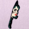 ZEGINs Sad Weeping Woman From Dagger Patch Embroidered Applique Iron