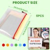 NICKLIN Pack of 6 Document Wallets A4 Document Folder Transparent