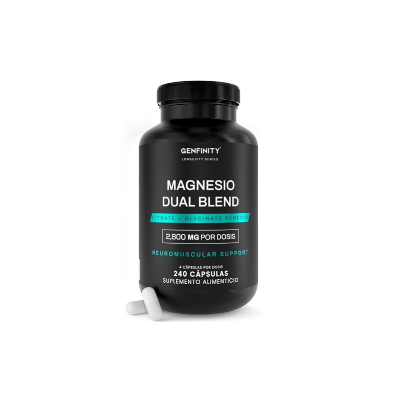 Magnesio Dual Blend Longevity Series 700 Por Cápsula 240 Cápsulas