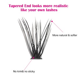 Individual Lashes Fadlash Cluster Eyelashes Extension 40 Root 0.07mm C Curl 8-15mm Mixed Length Eyelashes Individual Cluster Lashes Self-Application DIY Lashes Extensions