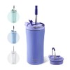 BOTTLE BOTTLE Vasos de Café Aislados con Tapa de Doble Uso y Pajita 350ml