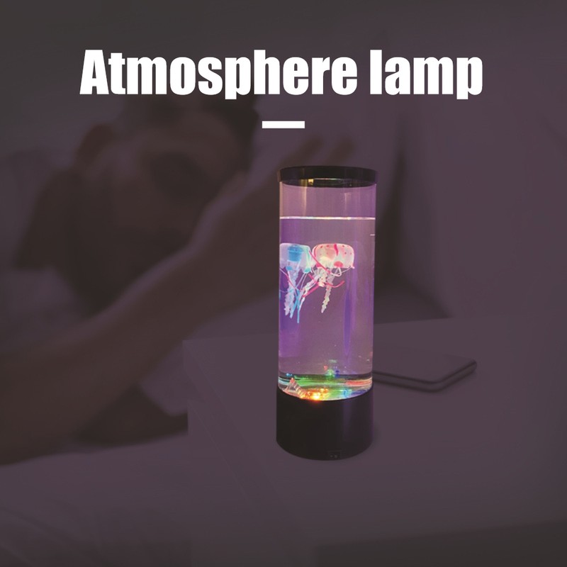 LED Jellyfish Lamp Colour Changing Jellyfish Table Lamp Round Mood