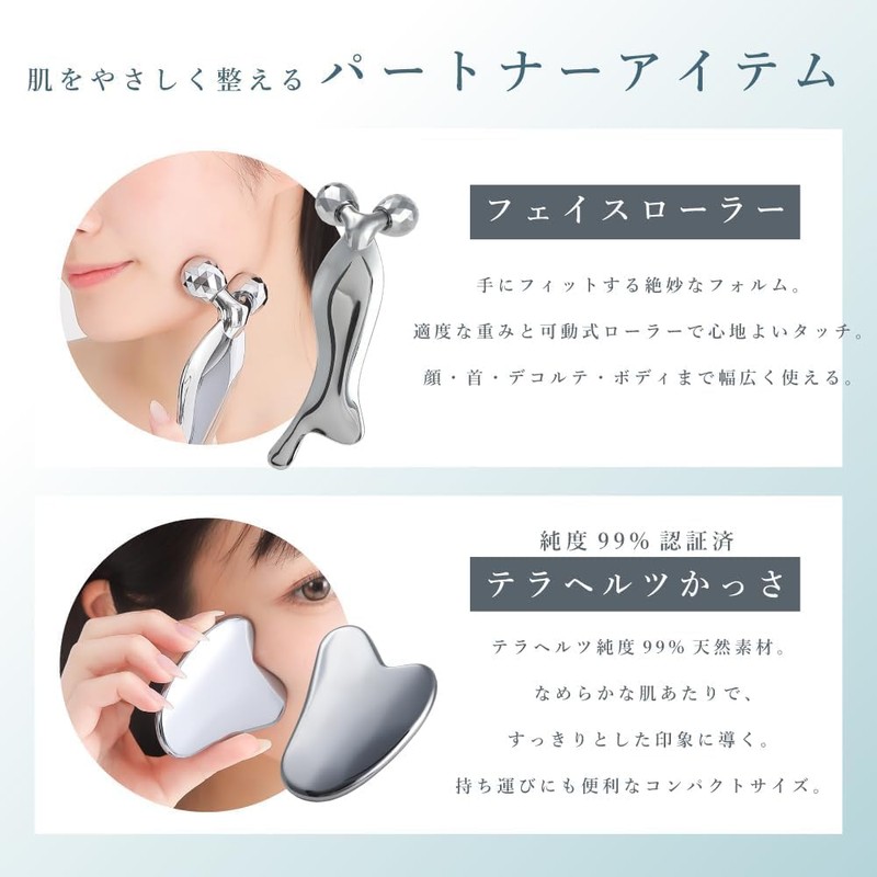 [Magazine Items] Terahertz Cassa Plate & Face Roller, Facial Massage