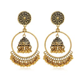 Boho Earring for Women Indian Gypsy Dangle Earrings Vintage Coin Hook Drop Earrings for Girls
