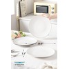 FOBENTA Stoneware Dinner Plates,Embossment Ceramic Dish Set for 4,4 Piece
