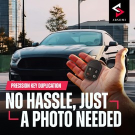 Cut Remote Key Fob Replacement Fits with Ford Mustang, Explorer, Fusion, Edge, Expedition, Taurus, Escape, Lincoln MKZ MKX 2005 2006 2007 2008 2009 2010 2011 2012 2013 2014 2015 Remote Keyless Entry