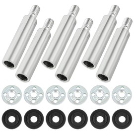 M10 Angle Grinder Extension Connecting Rod Set, Thread Extension Connecting Rod, Rotational Polisher Extension, Stainless Steel Polishing Attachment, Angle Grinder, Pack of 6