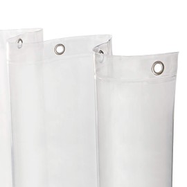 Kenney – Microban PEVA Shower Curtain Liner, Waterproof Medium-Weight Design with Rust-Resistant Metal Grommets & Weighted Magnetic Hem, 70" x 72", Clear
