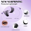 B&Q 플러피 200DLash 클러스터 두꺼운 볼륨 속눈썹 10-18mm, D 컬