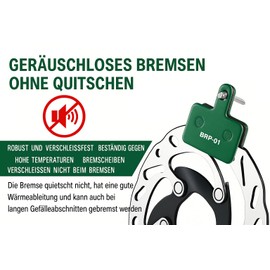 BUCKLOS Ceramic Disc Brake Pads 2 Pairs Green for NCM and Cube with Mounting Accessories